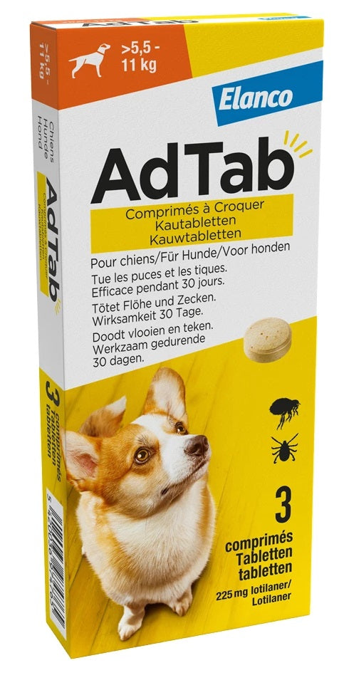 Elanco AdTab kauwtabletten hond (>5,5 - 11 kg)